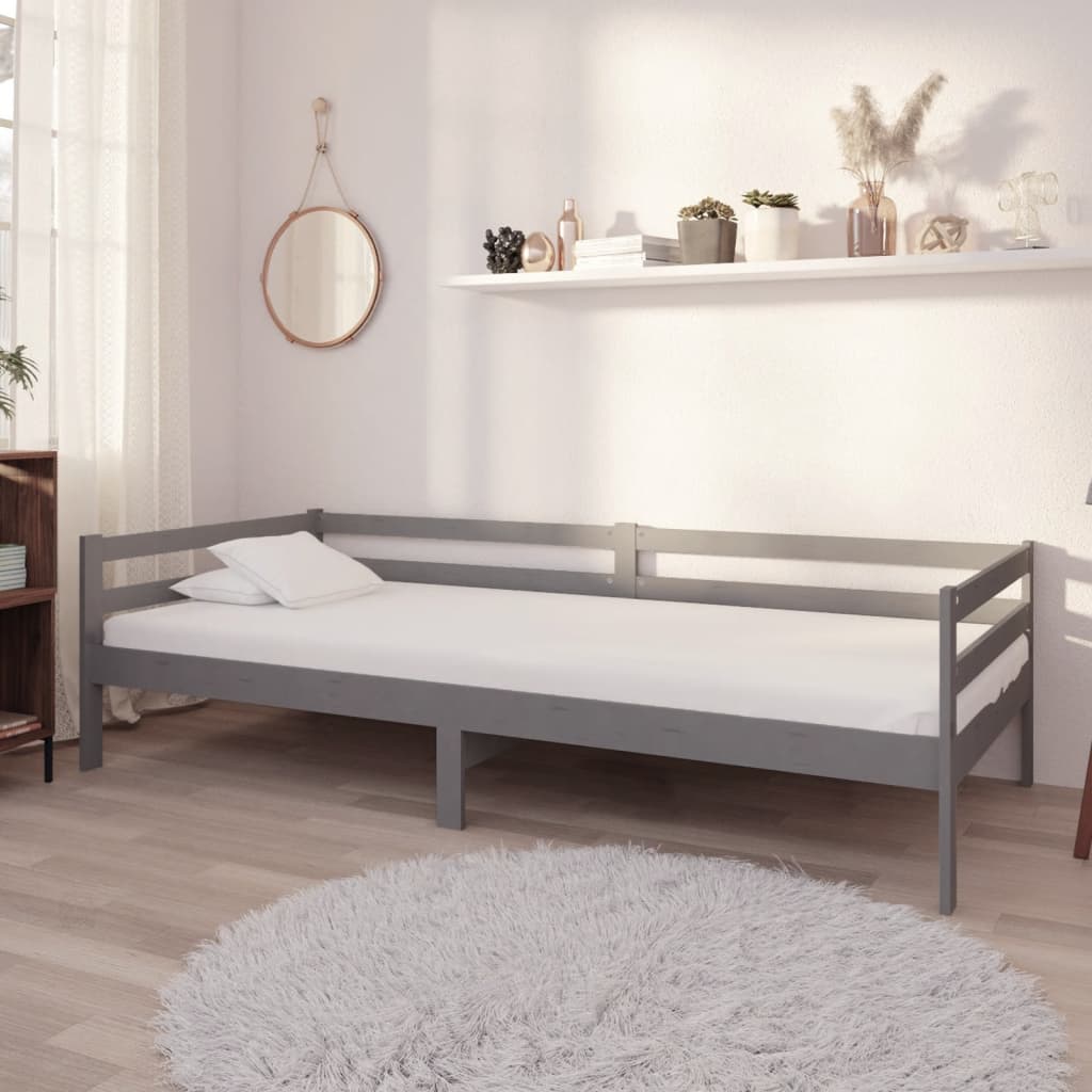 vidaXL Slaapbank met matras massief grenenhout 90x200 cm