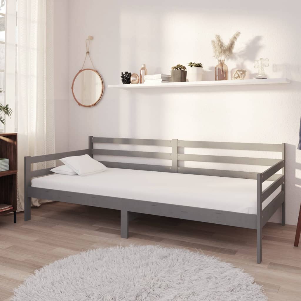 vidaXL Slaapbank met matras massief grenenhout 90x200 cm