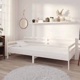 vidaXL Slaapbank met matras massief grenenhout 90x200 cm