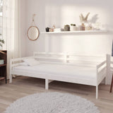 vidaXL Slaapbank met matras massief grenenhout 90x200 cm