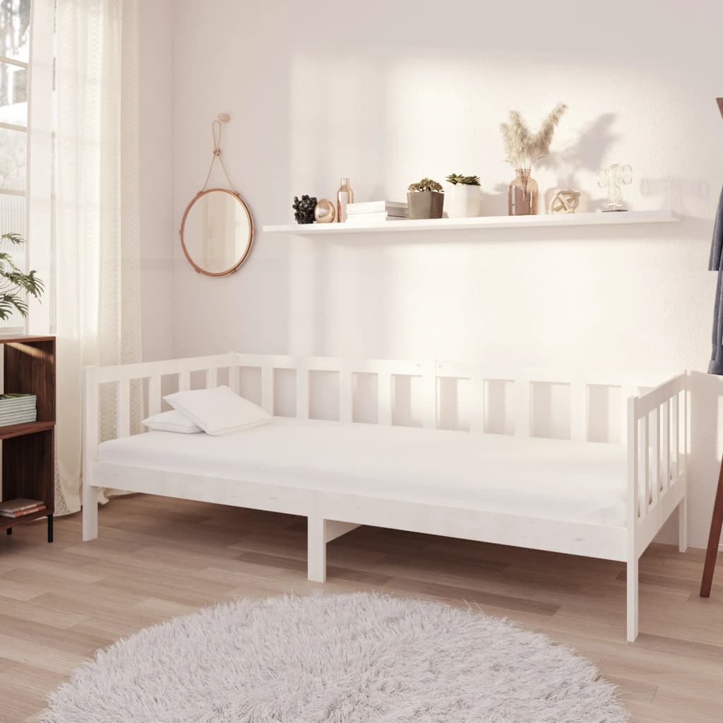 vidaXL Slaapbank met matras massief grenenhout 90x200 cm