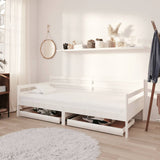 vidaXL Slaapbank met lades massief grenenhout 90x200 cm