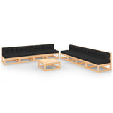 vidaXL 9-piece Lounge Set Solid Pine Wood