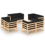vidaXL 8-Piece Lounge Set Solid Pine Wood