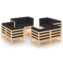 vidaXL 9-delige Loungeset massief grenenhout