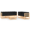 vidaXL 6-delige Loungeset massief grenenhout