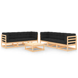 vidaXL 7-delige Loungeset massief grenenhout