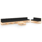 vidaXL 9-piece Lounge Set Solid Pine Wood
