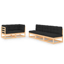 vidaXL 5-delige Loungeset massief grenenhout
