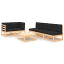 vidaXL 6-delige Loungeset massief grenenhout