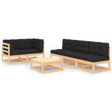 vidaXL 6-delige Loungeset massief grenenhout