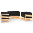 vidaXL 6-delige Loungeset massief grenenhout