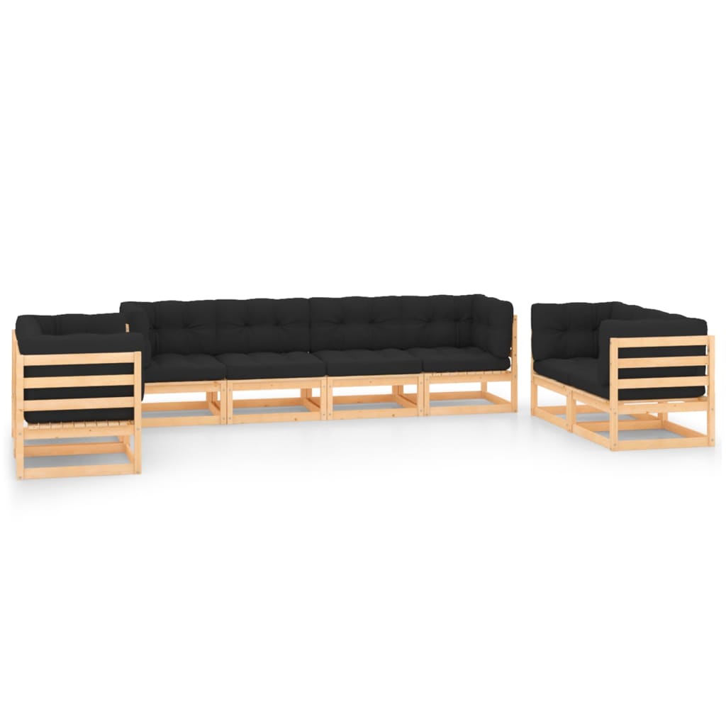 vidaXL 8-Piece Lounge Set Solid Pine Wood