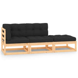 vidaXL 3-Piece Lounge Set Solid Pinewood