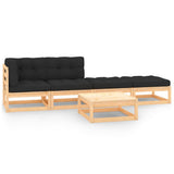 vidaXL 5-delige Loungeset massief grenenhout