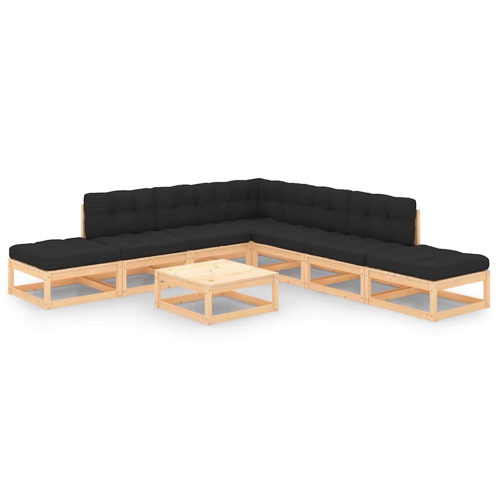 vidaXL 8-delige Loungeset massief grenenhout