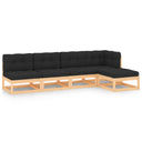 vidaXL 5-delige Loungeset massief grenenhout