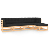 vidaXL 5-Piece Lounge Set Solid Pine Wood