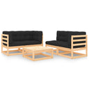 vidaXL 5-delige Loungeset massief grenenhout
