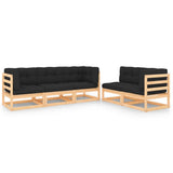 vidaXL 5-Piece Lounge Set Solid Pine Wood