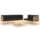 vidaXL 6-delige Loungeset massief grenenhout