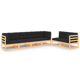 vidaXL 6-delige Loungeset massief grenenhout