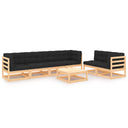 vidaXL 7-Piece Lounge Set Solid Pine Wood