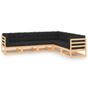 vidaXL 6-delige Loungeset massief grenenhout