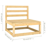 vidaXL 7-delige Loungeset massief grenenhout
