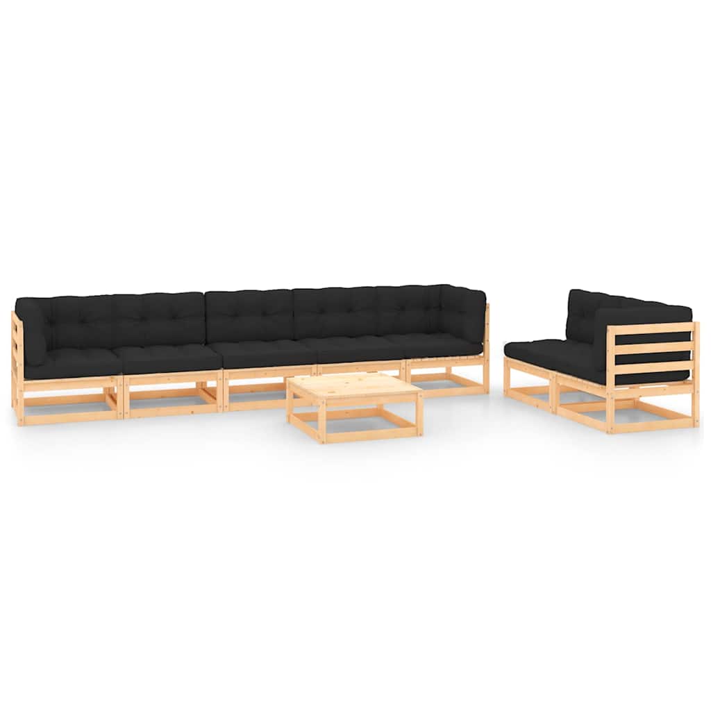 vidaXL 8-delige Loungeset massief grenenhout