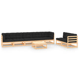 vidaXL 8-delige Loungeset massief grenenhout
