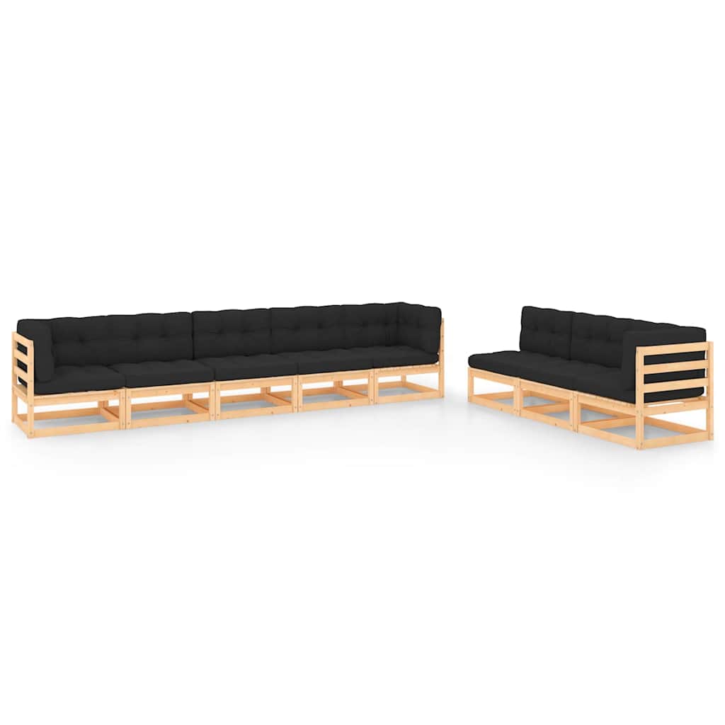vidaXL 8-delige Loungeset massief grenenhout