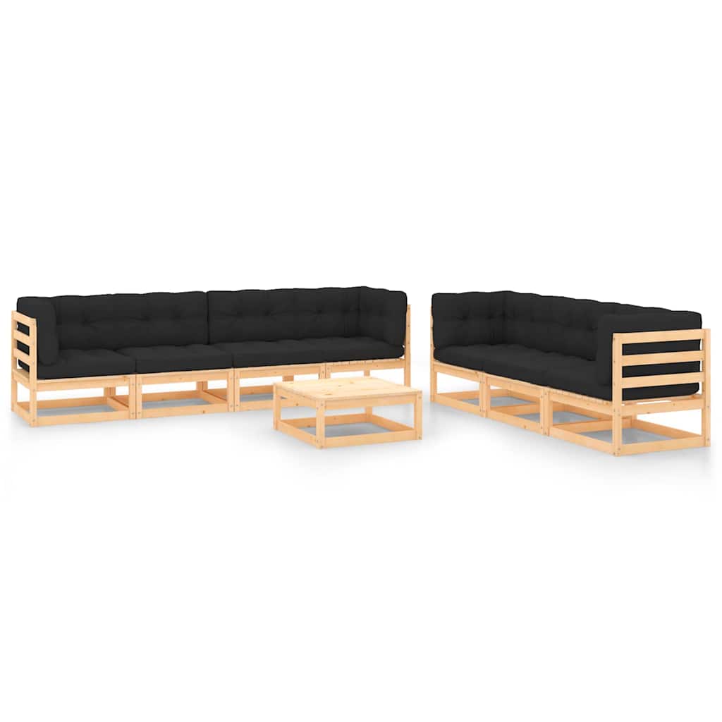 vidaXL 8-delige Loungeset massief grenenhout