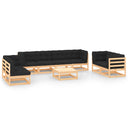 vidaXL 9-piece Lounge Set Solid Pine Wood