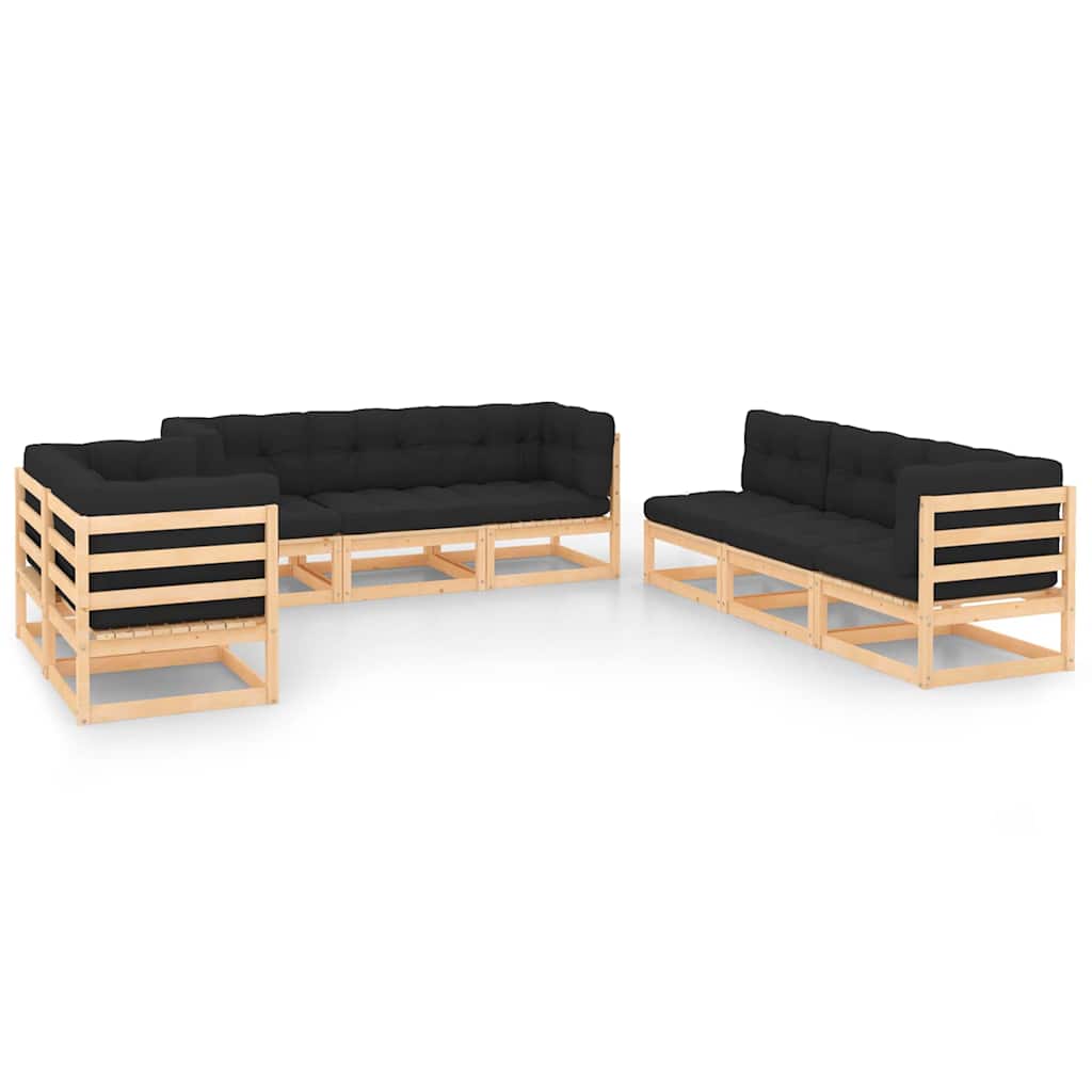 vidaXL 8-delige Loungeset massief grenenhout