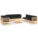 vidaXL 9-piece Lounge Set Solid Pine Wood