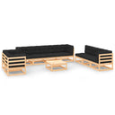 vidaXL 10-delige Loungeset massief grenenhout