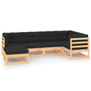 vidaXL 6-delige Loungeset massief grenenhout