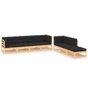 vidaXL 7-delige Loungeset massief grenenhout