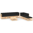 vidaXL 8-delige Loungeset massief grenenhout
