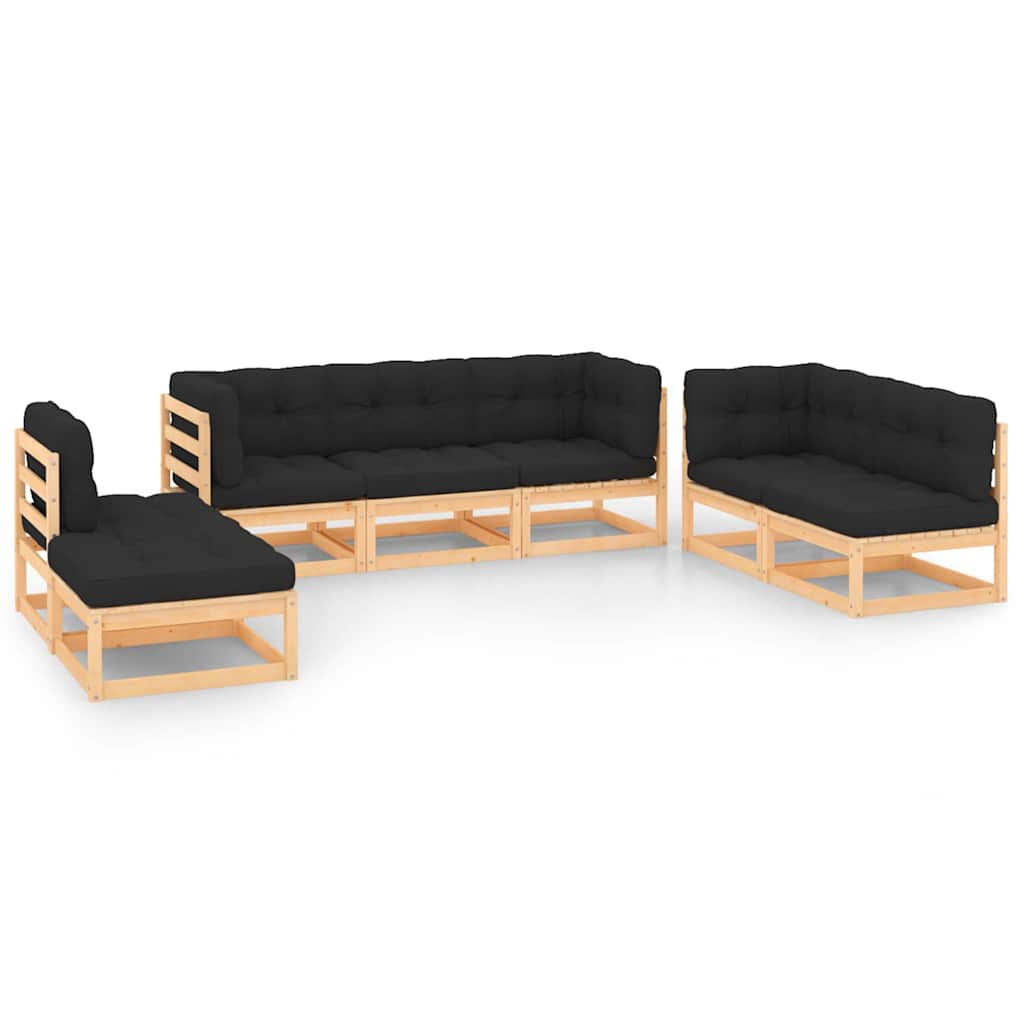 vidaXL 7-delige Loungeset massief grenenhout
