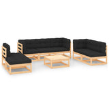 vidaXL 8-Piece Lounge Set Solid Pine Wood