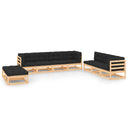 vidaXL 9-delige Loungeset massief grenenhout