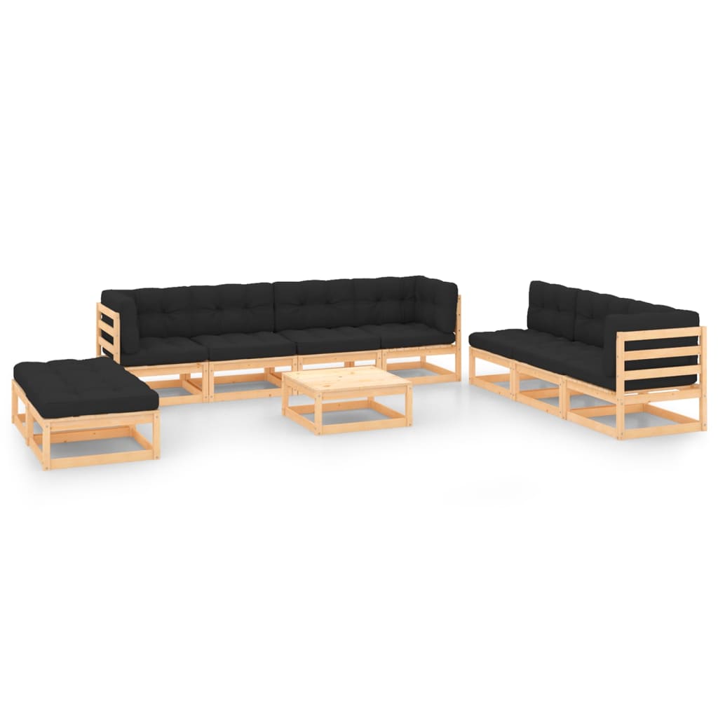 vidaXL 10-delige Loungeset massief grenenhout