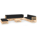 vidaXL 10-delige Loungeset massief grenenhout
