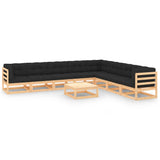 vidaXL 8-Piece Lounge Set Solid Pine Wood Honey Brown