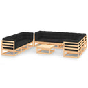 vidaXL 10-delige Loungeset massief grenenhout