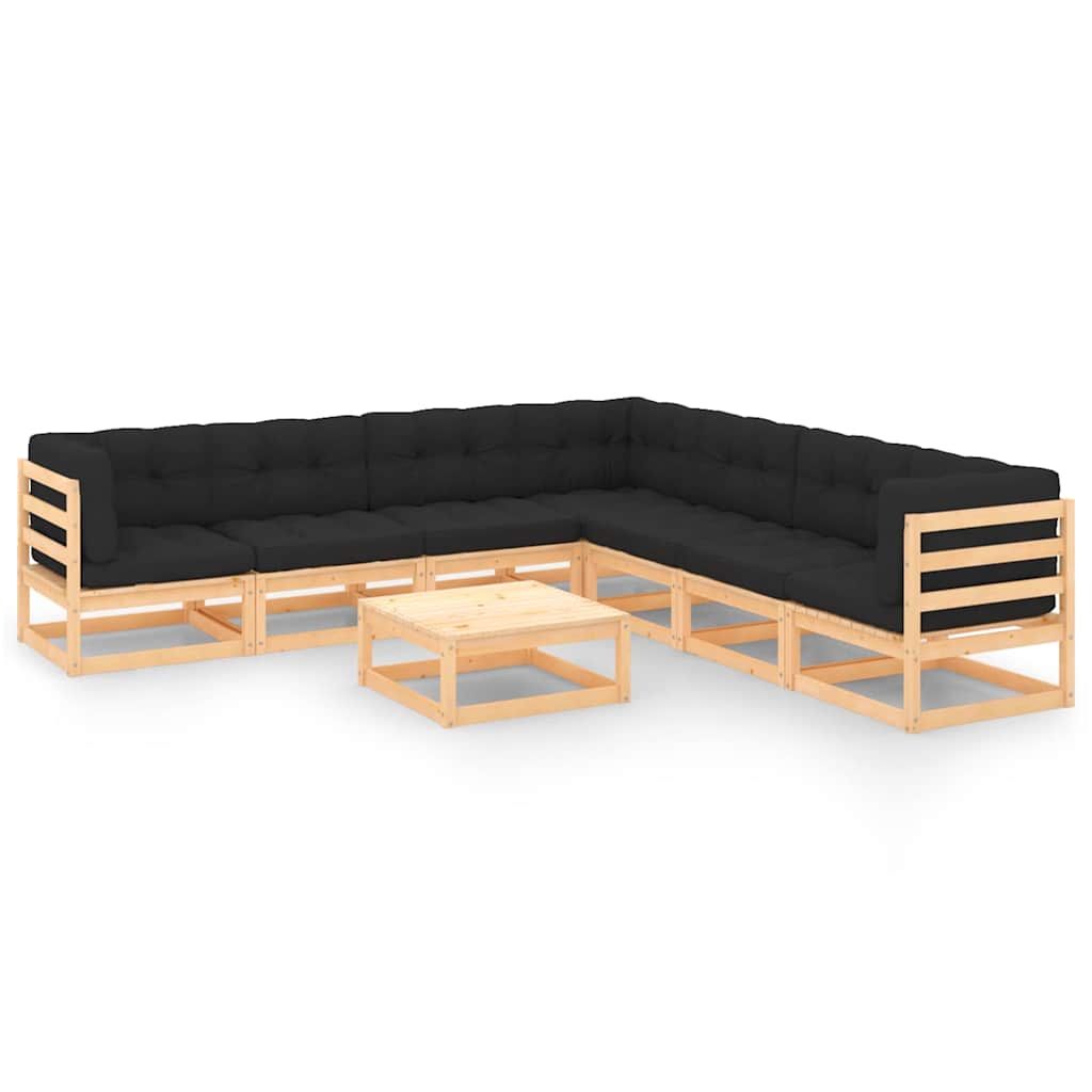 vidaXL 8-delige Loungeset massief grenenhout