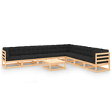 vidaXL 9-piece Lounge Set Solid Pinewood Honey Brown
