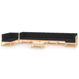 vidaXL 10-Piece Lounge Set Solid Pine Honey Brown